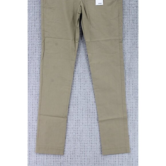 Swet Tailor Chino Pants Mens 28X32 Brown Solid Casual Flat Front Flexible NWT - Picture 3 of 7